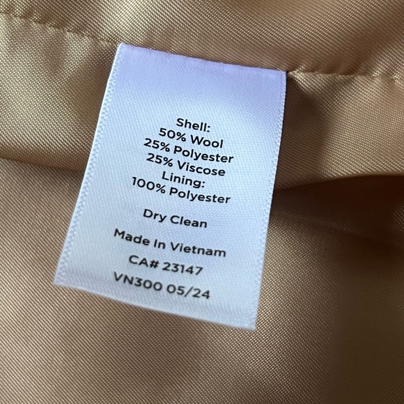 NWT Talbots Classic Tan Shetland Wool Blend Two Button Blazer 18WP - Picture 10 of 16